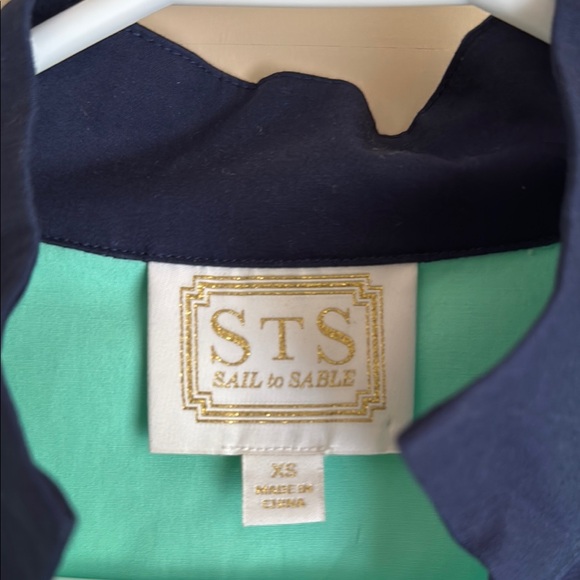 Sail to Sable Green and Blue Sheath Mini Dress - Picture 3 of 3